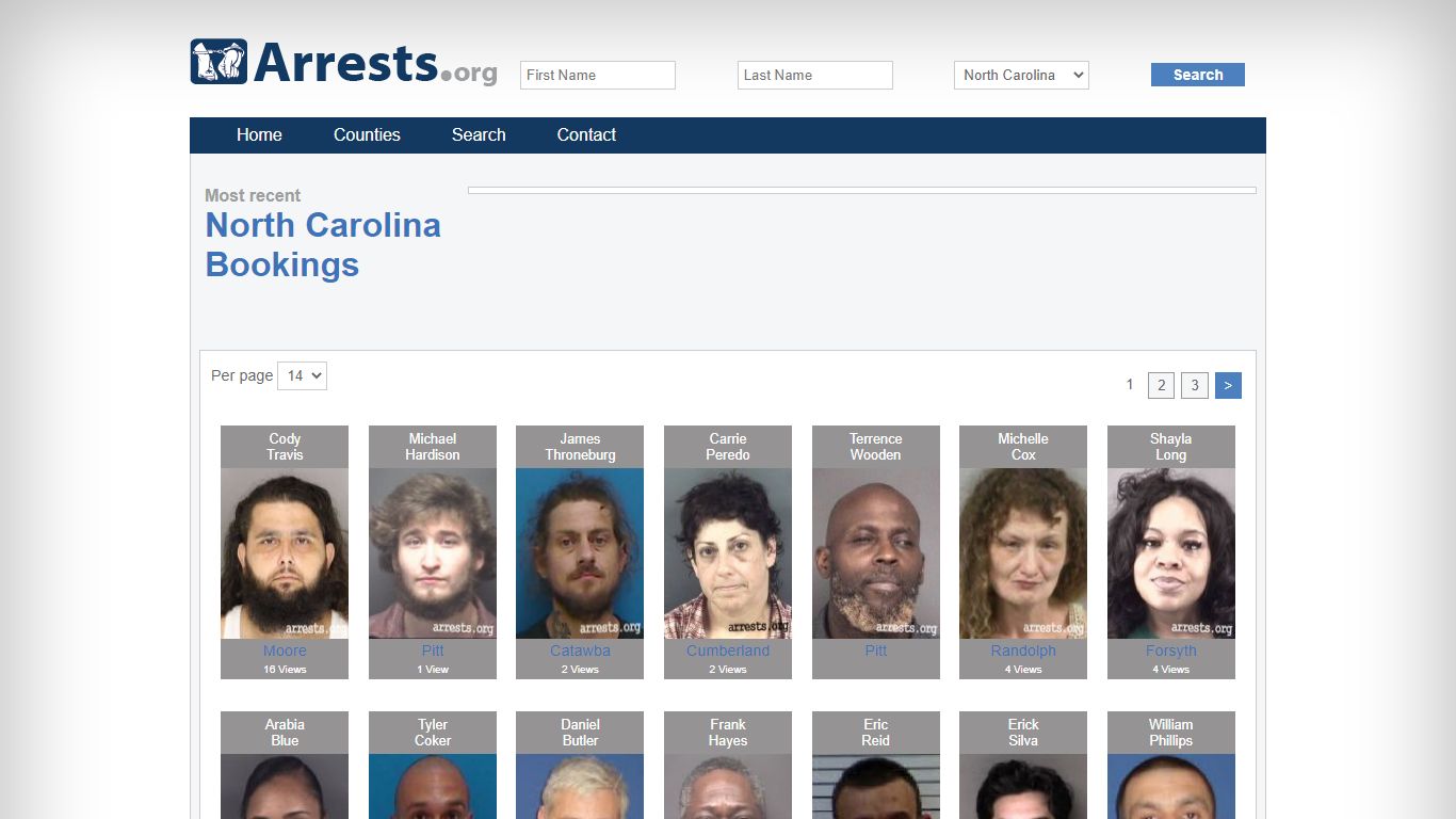 North Carolina Arrests and Inmate Search