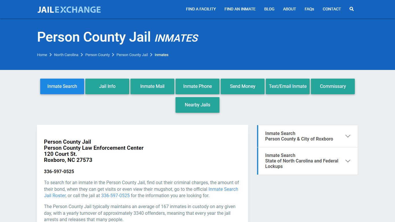 Person County Inmate Search | Arrests & Mugshots | NC - JAIL EXCHANGE