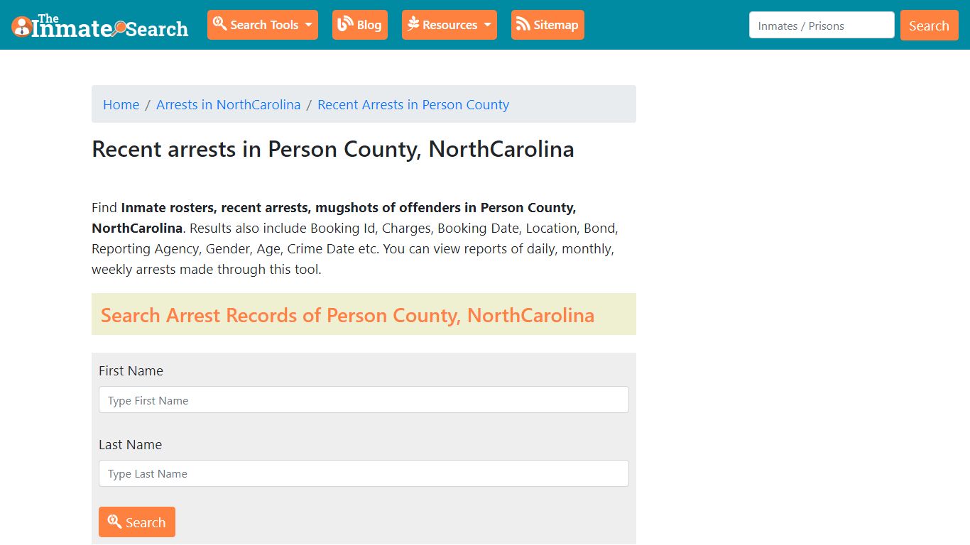 Recent arrests in Person County, NorthCarolina | Mugshots, Rosters ...